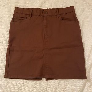 Brown Mini Skirt